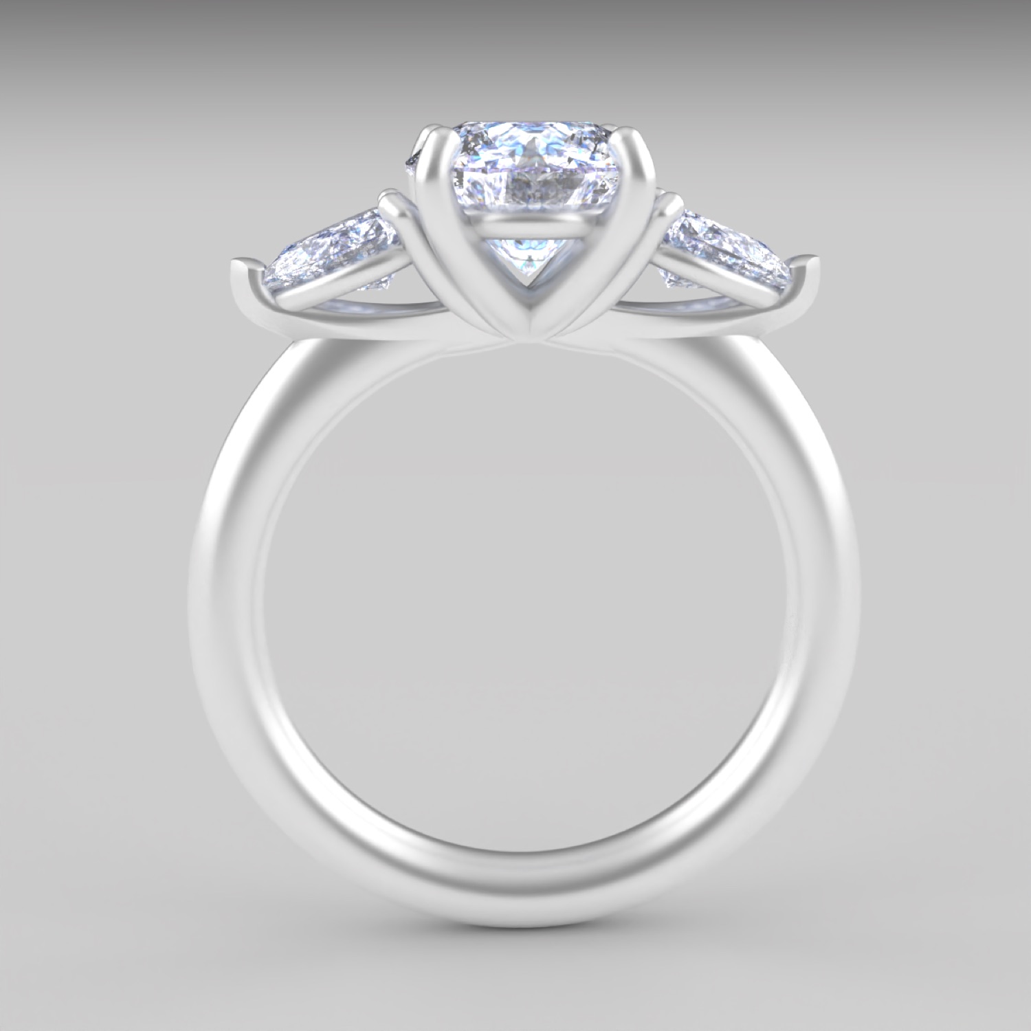 A ring design resolved in CAD before any metal is cut